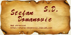 Stefan Domanović vizit kartica
